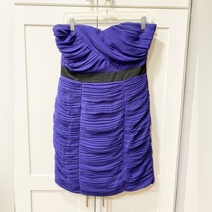 Minuet Indigo Strapless Ruched Mini Dress